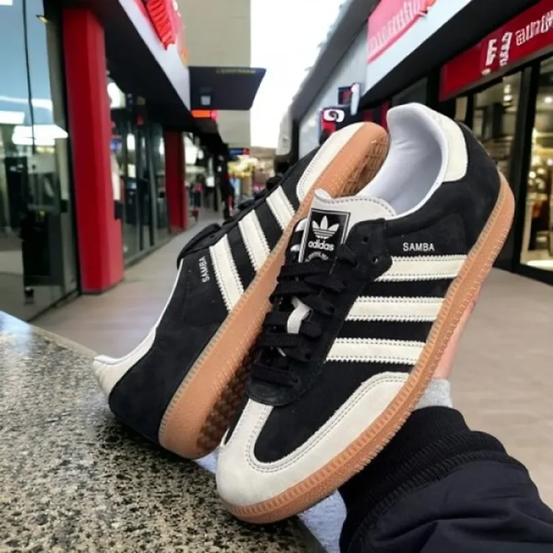 Stylish Adidas Samba Core Black Wonder White Shoes For Men (SW6190)