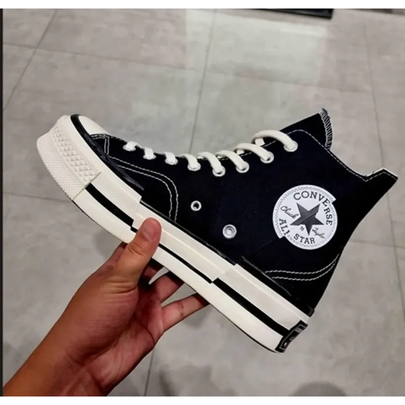 Trendy Converse Chuck Taylor Plus All Star 70 High Black Shoes For Men (SHUB496)