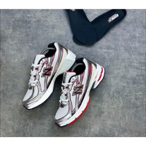 Trendy New Balance 740 Silver Red Shoes For Men (SHUB611)