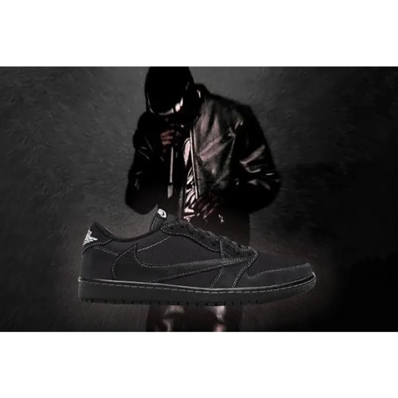 Trendy Travis Scott X Air Jordan 1 Low Black Phantom Shoes For Men (SW6806)