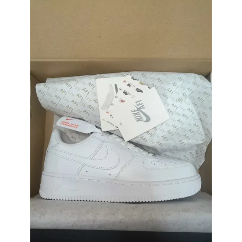 Premium Nike Air Force 1 White Pure Leather Shoes For Men (GF1257)