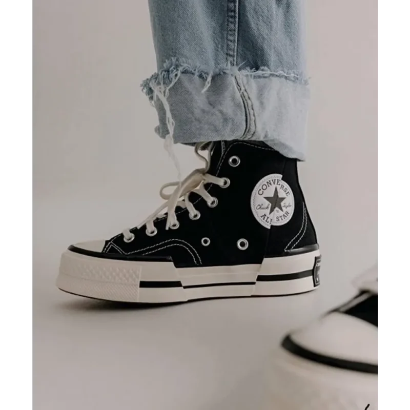 Trendy Converse Chuck Taylor Plus All Star 70 High Black Shoes For Men (SHUB496)