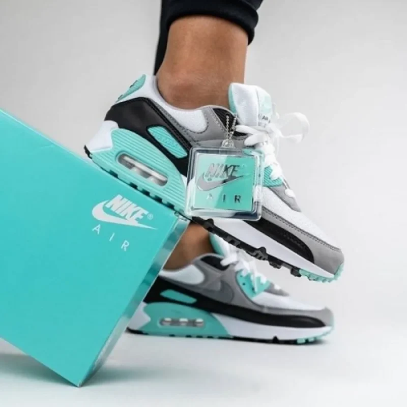 Classy Nike Air Max 90 Turquoise Shoes For Men (SHH07770)