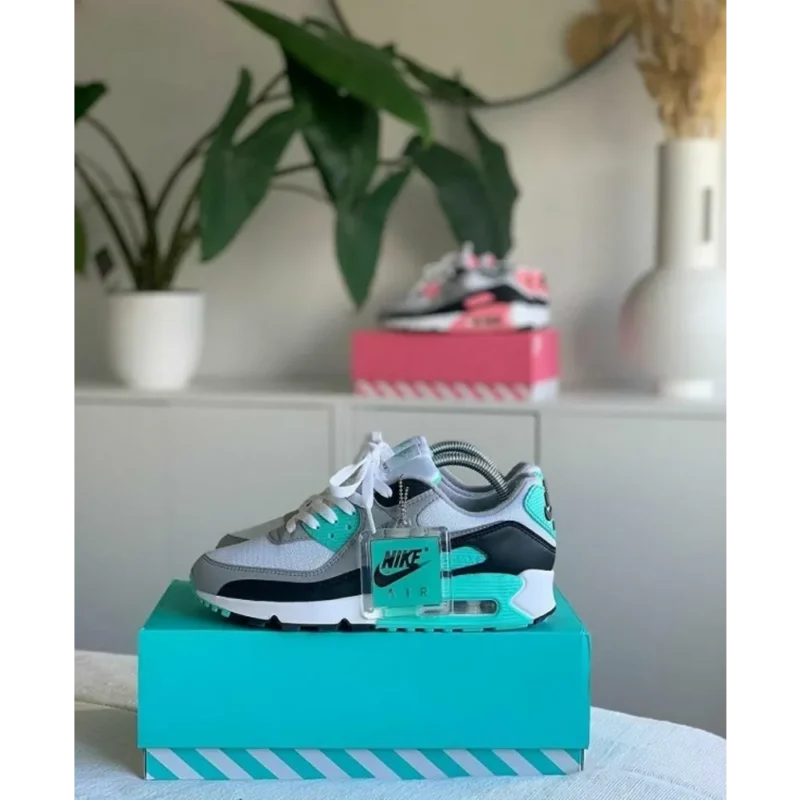 Classy Nike Air Max 90 Turquoise Shoes For Men (SHH07770)