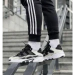 Trendy Adidas Niteball Low Top Black White Shoes For Men (SW6241)