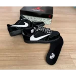 Trendy Travis Scott X Jordan 1 Black White Phantom Shoes For Men (SW6211)