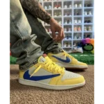 Premium Air Jordan Retro 1 Travis Scott Canary Shoes For Men (HOF874)