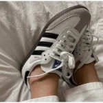 Stylish Adidas Samba White Black Shoes For Men (HOF919)