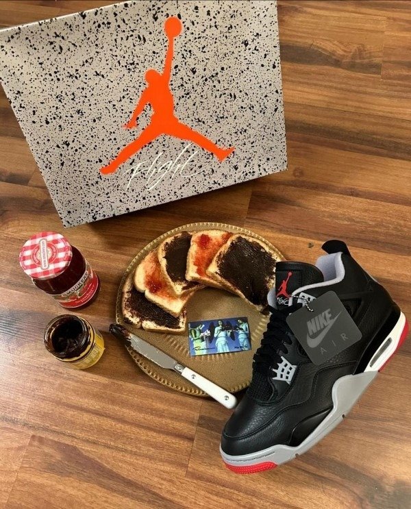 Premium Nike Air Jordan Retro 4 Bred Shoes For Men (SW6460)