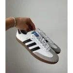 Stylish Adidas Samba White Black Shoes For Men (HOF919)