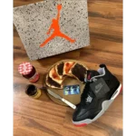Classy Nike Air Jordan Retro 4 Bred Shoes For Men (SW6373)