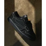 Stylish Travis Scott X Air Jordan 1 Low Black Phantom Shoes For Men (SW5653)