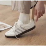 Classy Adidas Samba Core White Grey Shoes For Men (SW6374)
