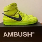 Imported Nike Dunk High X Ambush Flash Lime Shoes For Men (SOS2873)