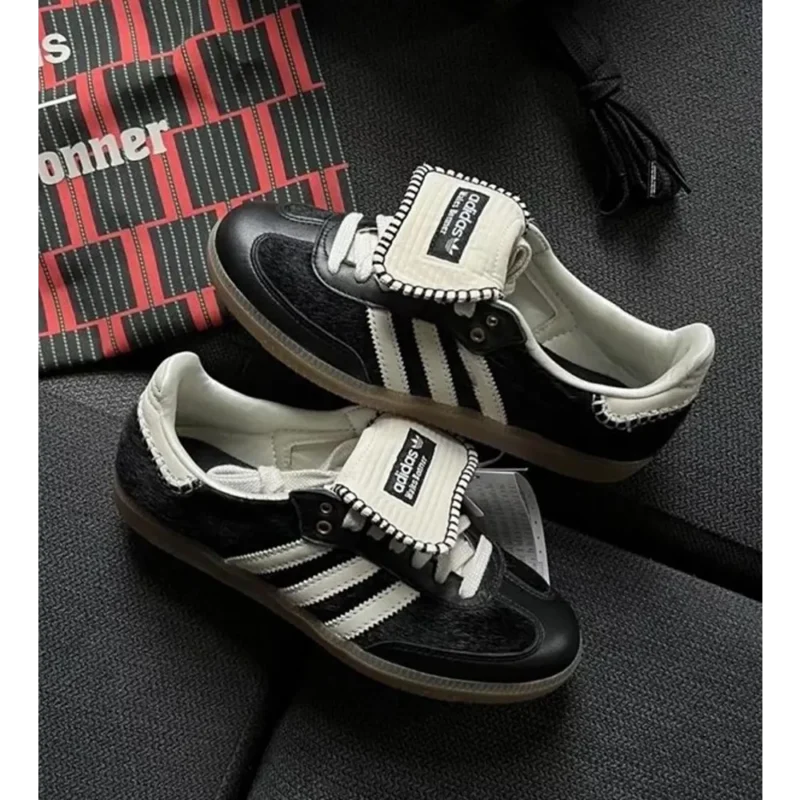 Trendy Adidas Wales Bonner X Samba Pony Tonal Core Black Shoes For Men (SW6232)