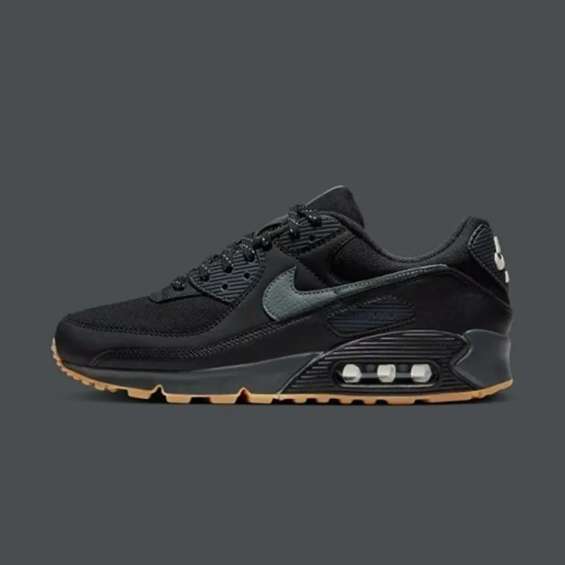 Premium Nike Air Max 90 Black Gum Shoes For Men (QT293)