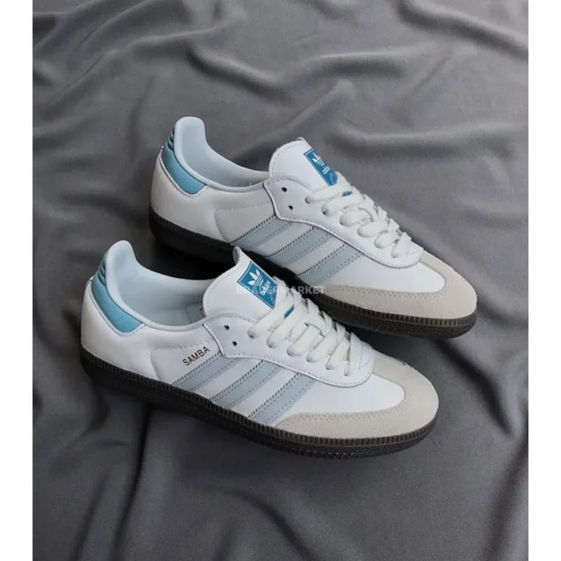 Classy Adidas Samba Sky Blue Shoes For Men (SHH07866)
