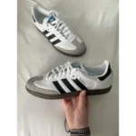 Classy Adidas Samba White To Black Shoes For Men (SHH07777)