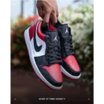 Stylish Nike Air Jordan 1 Low Bred Toe Shoes For Men (SW5822)