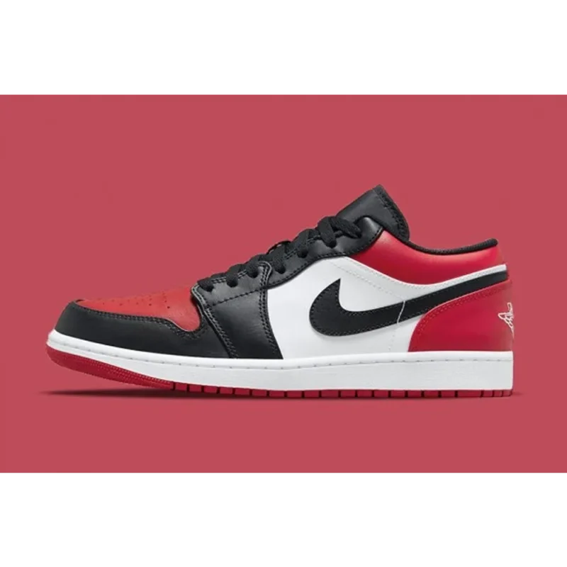 Stylish Nike Air Jordan 1 Low Bred Toe Shoes For Men (SW5822)
