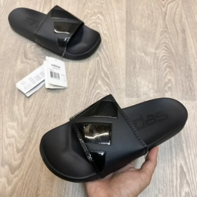 Classy Adidas Adillete Soft Full Black Flip Flops For Men (BH1019)