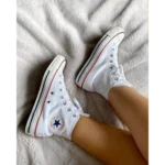 Trendy Conversee All Star Long White Shoes For Men (SHUB603)