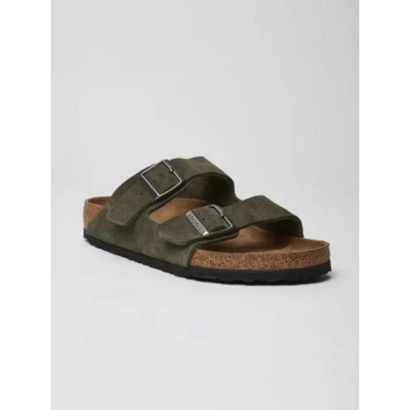 Trendy Birkenstock Arizona Olive Green Suede For Men (BH1000)