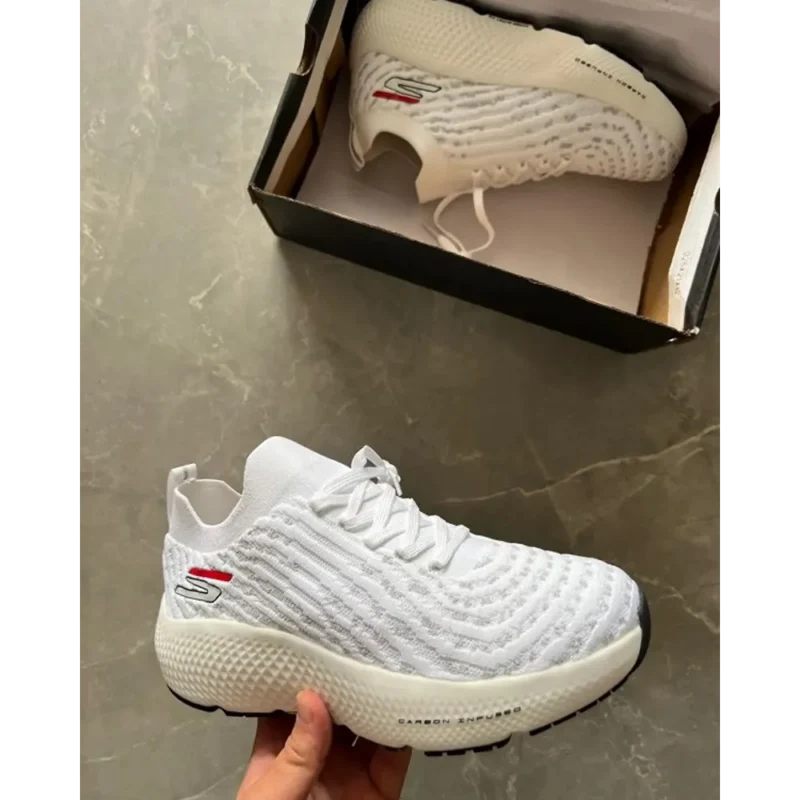 Premium Skechers Max Road Hyper Burst Triple White Shoes For Men (SW6525)