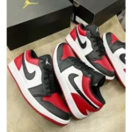 Stylish Nike Air Jordan 1 Low Bred Toe Shoes For Men (SW5822)