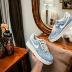 Premium Nike Air Force 1 Denim Blue Shoes For Men (SW6725)