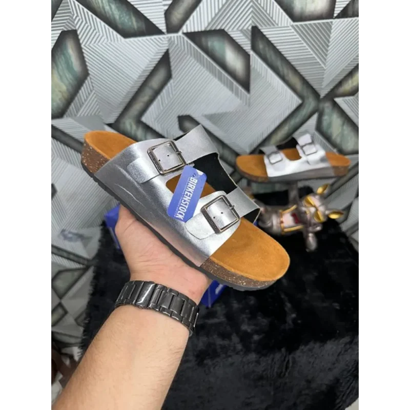 Stylish Birkenstock Arizona Silver For Men (HOF930)