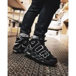 Premium Nike Air Uptempo Black White Shoes For Men (SW5858)