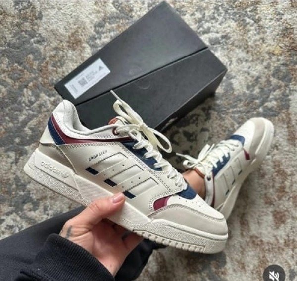 Premium Adidas Drop Step White Blue Shoes For Men (SW6470)