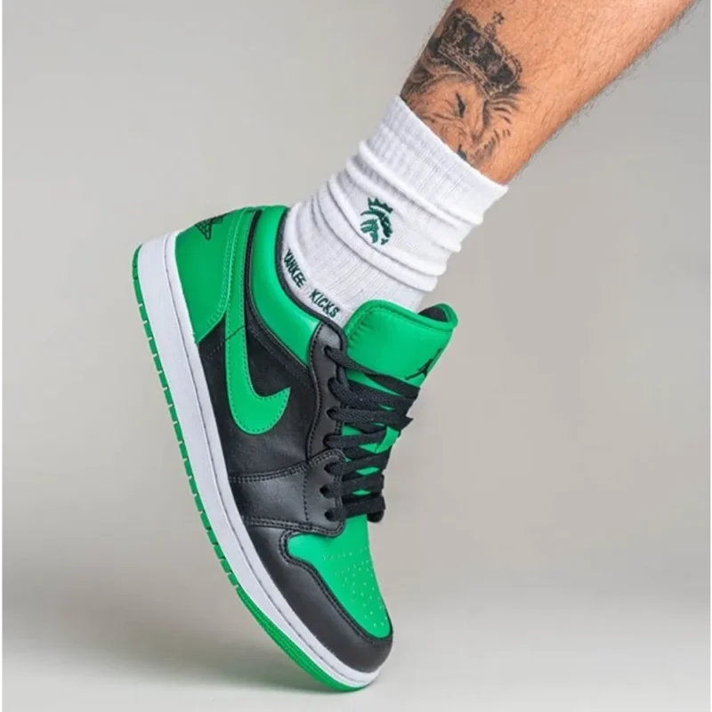 p-58-12-45-23-482679.webp Trendy Nike Air Jordan 1 Low Black Lucky Green Shoes For Men (SW5684)