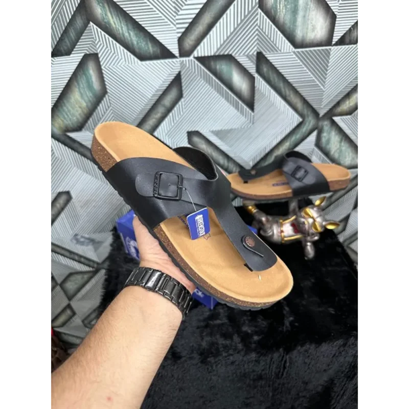 Stylish Birkenstock Ramses Black Leather For Men (HOF934)