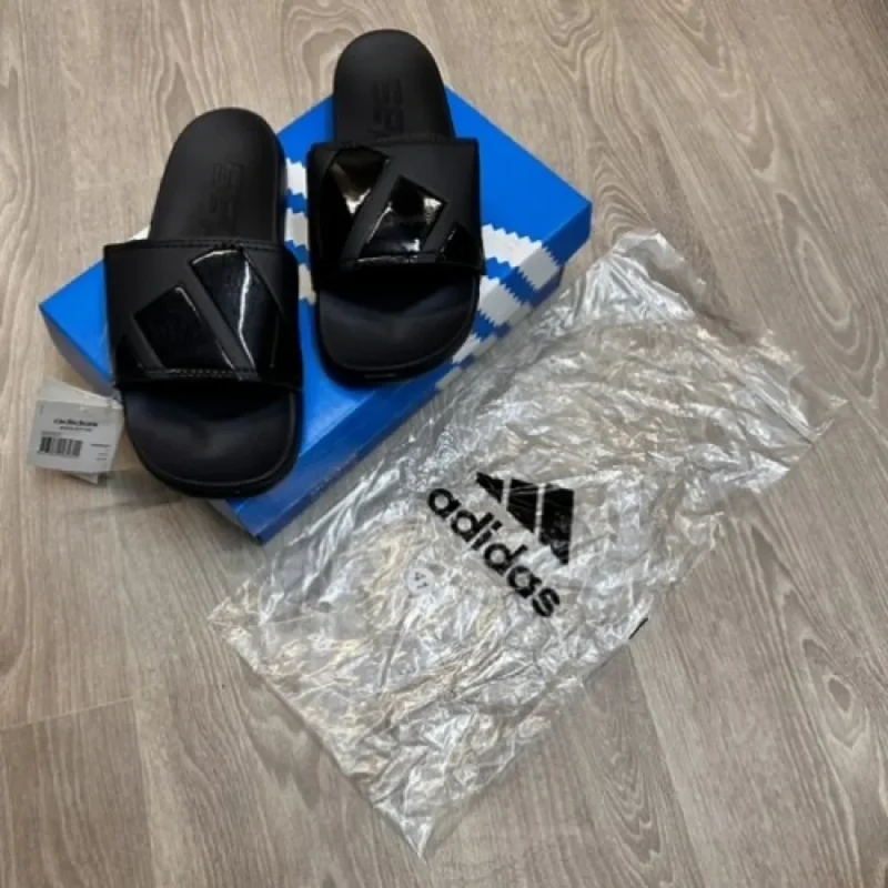 Classy Adidas Adillete Soft Full Black Flip Flops For Men (BH1019)