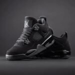 Premium Nike Air Jordan Retro 4 Black Shoes For Men (SW6472)