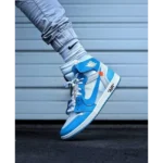 Premium Nike Air Jordan Retro 1 X Off White Blue Shoes For Men (QT301)