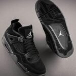 Premium Nike Air Jordan Retro 4 Black Shoes For Men (SW6472)