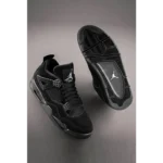 Imported Nike Air Jordan Retro 4 Black Shoes For Men (SW6668)