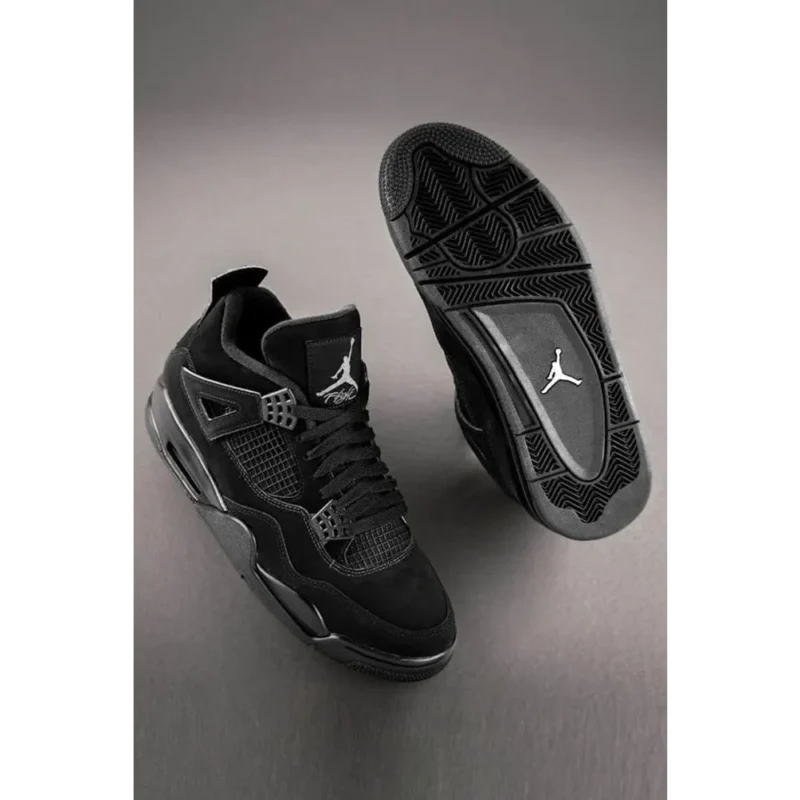 Imported Nike Air Jordan Retro 4 Black Shoes For Men (SW6668)