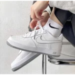 Stylish Nike Air Force 1 07 White Wolf Grey Shoes For Men (QT222)