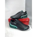 Stylish Puma Petronas Black Green Shine Shoes For Men (QT154)