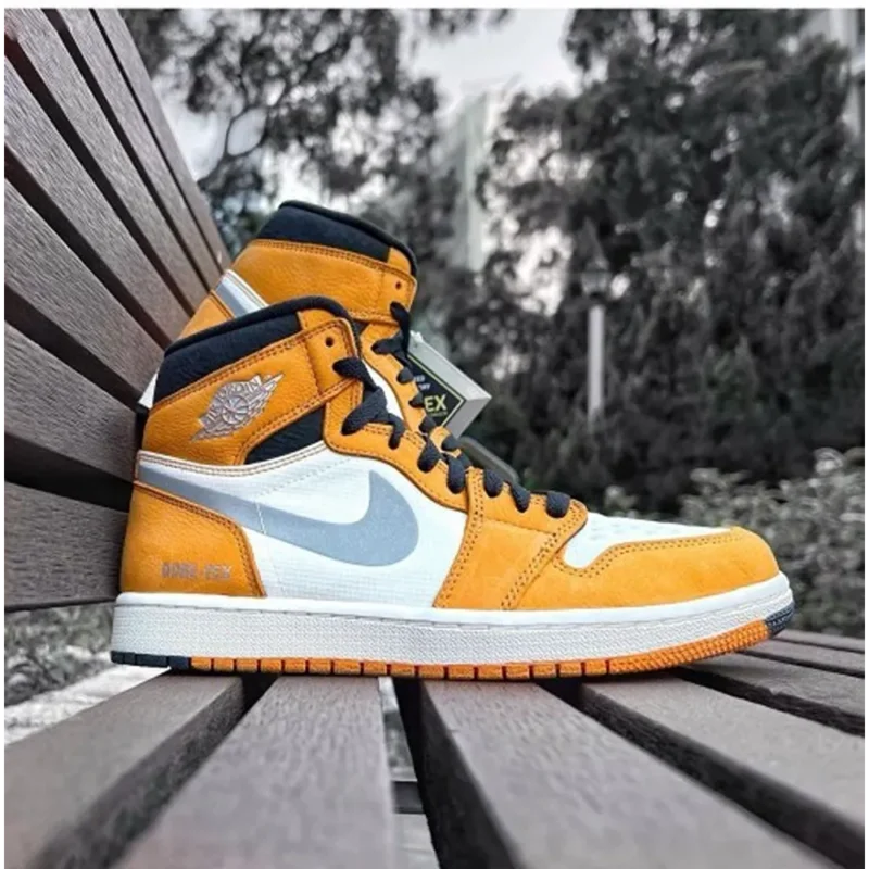 Stylish Air Jordan Retro 1 High Element Gore Tex Light Curry Shoes For Men (QT217)