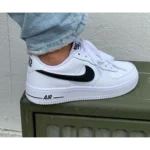 Stylish Nike Air Force 1 White Black Anc20 Shoes For Men (QT143)