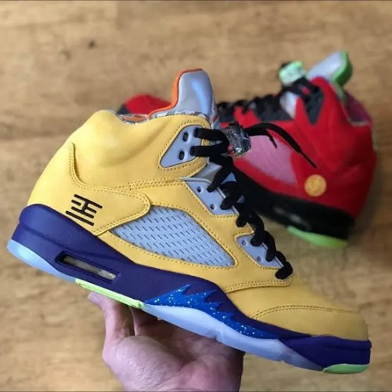 Stylish Air Jordan Retro 5 Se What The Multi Shoes For Men (QT140)