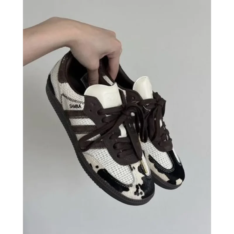Stylish Adidas Samba X Notitel Cow Print Shoes For Men (QT185)