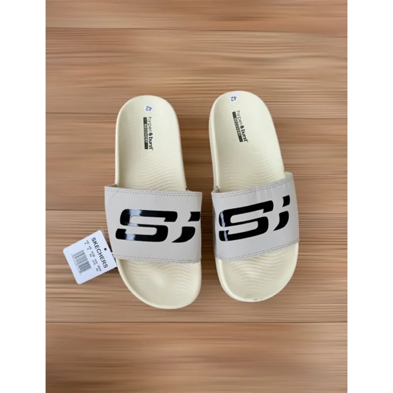 p-66964160aac06-10-22-21-538234.webp Stylish Skechers Hyper Burst Cream Slide For Men (QT132)