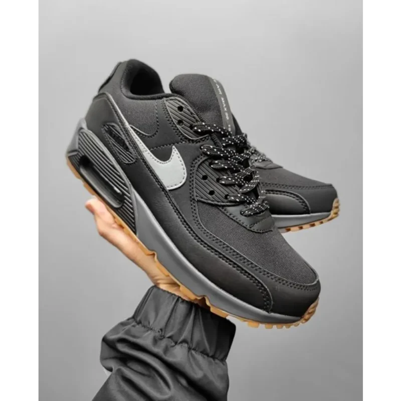Stylish Nike Air Max 90 Black Gum Shoes For Men (QT129)