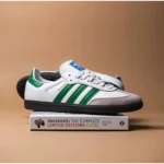 Stylish Adidas Samba White Green Shoes For Men (QT172)